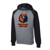 Grand Rapids Wrestling Black/Vintage Heather Raglan Colorblock Pullover Hooded Sweatshirt